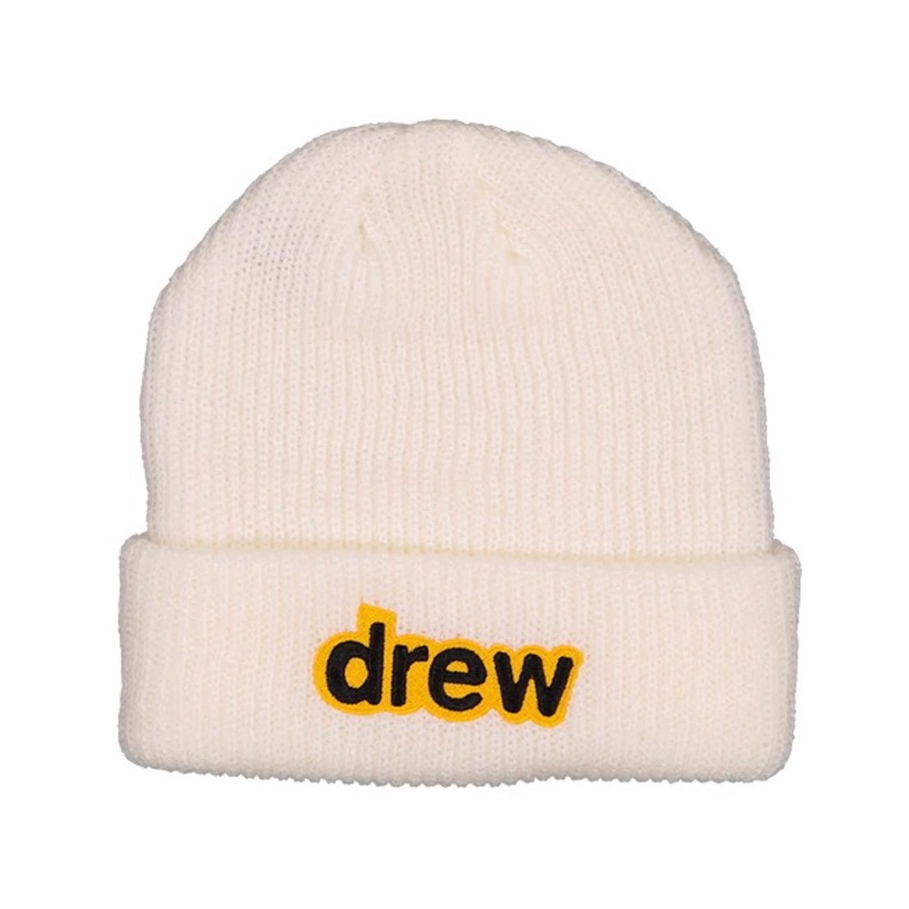 Drew House Secret Soft Rib Beanie - White